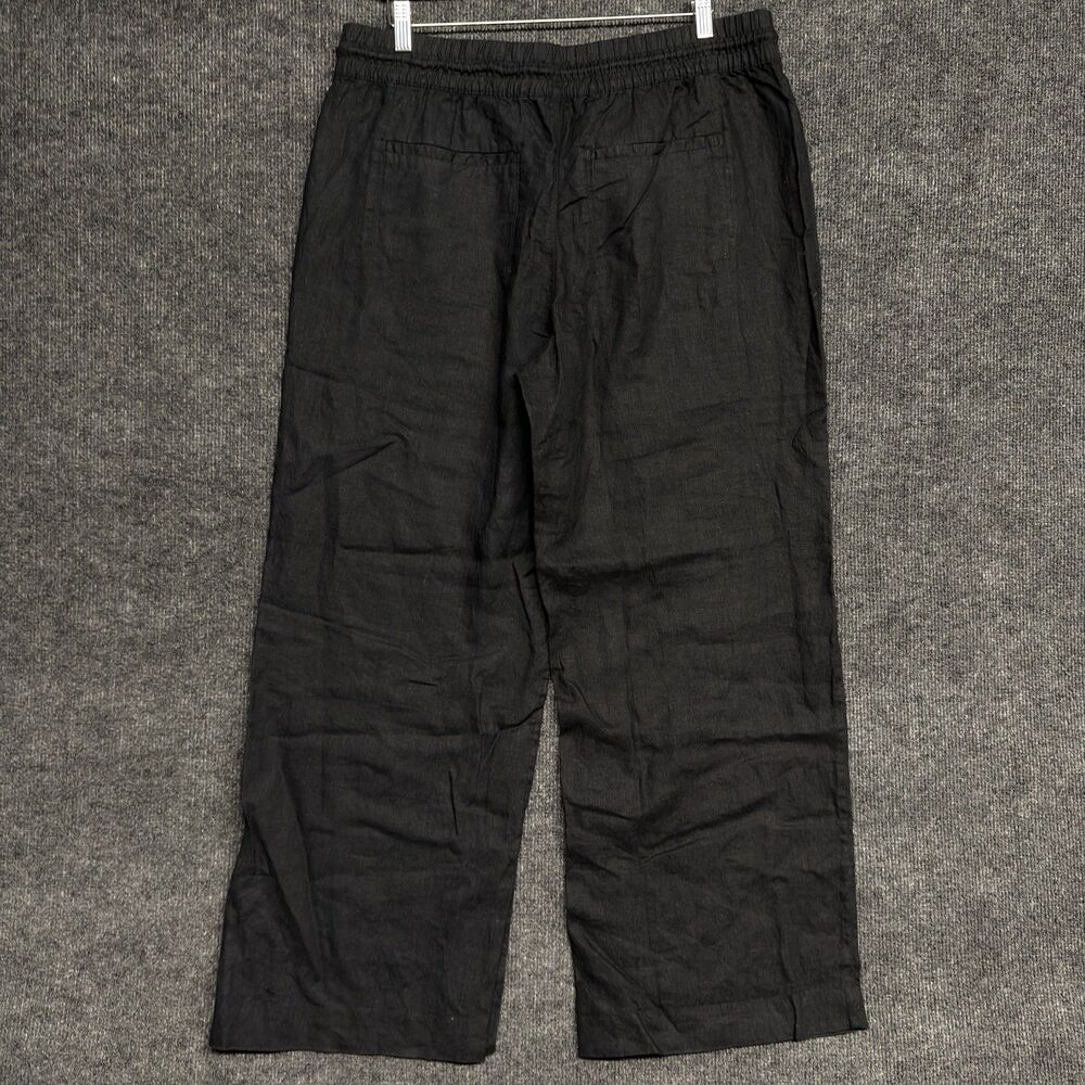 Athleta Black Straight-Leg Drawstring Pants with Front Slit - Picture 5 of 16